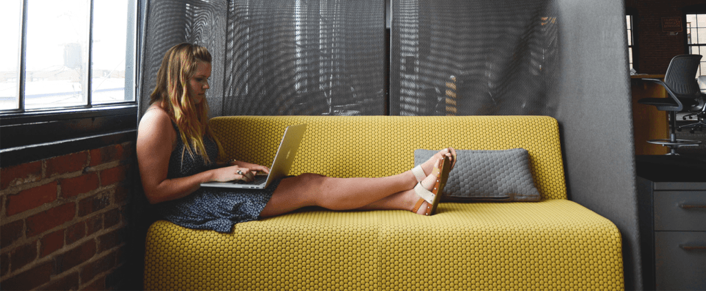 young woman ordering a cheap llc online