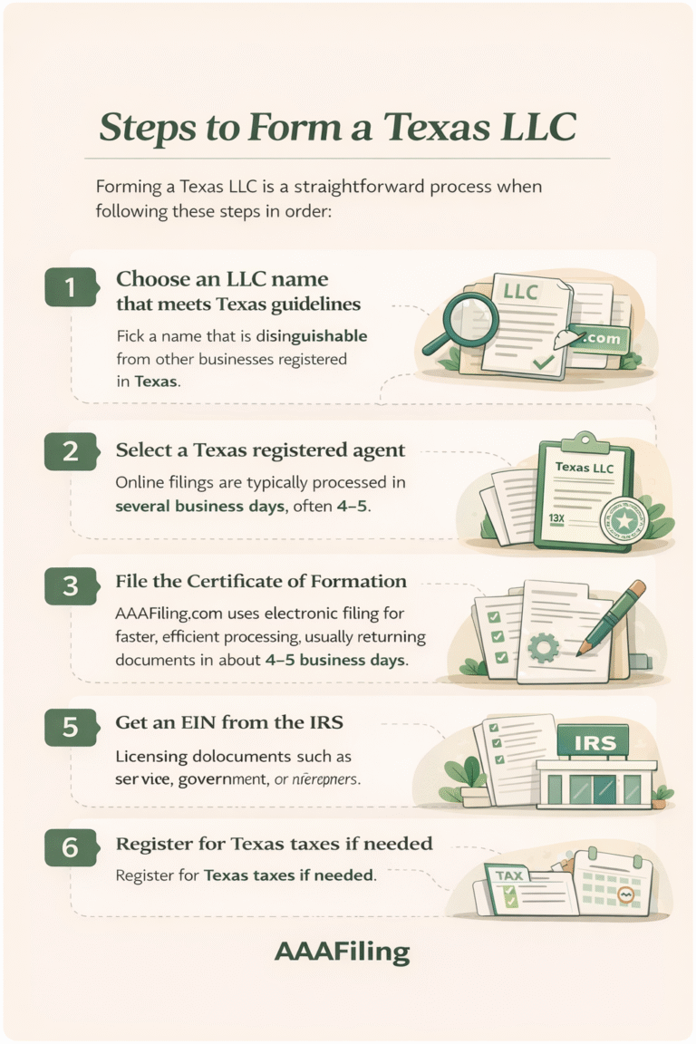 $39 How to Form a Texas LLC 2026 Step-by-Step Guide with Costs